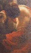 Rembrandt van rijn Detail of write on the wall oil painting on canvas